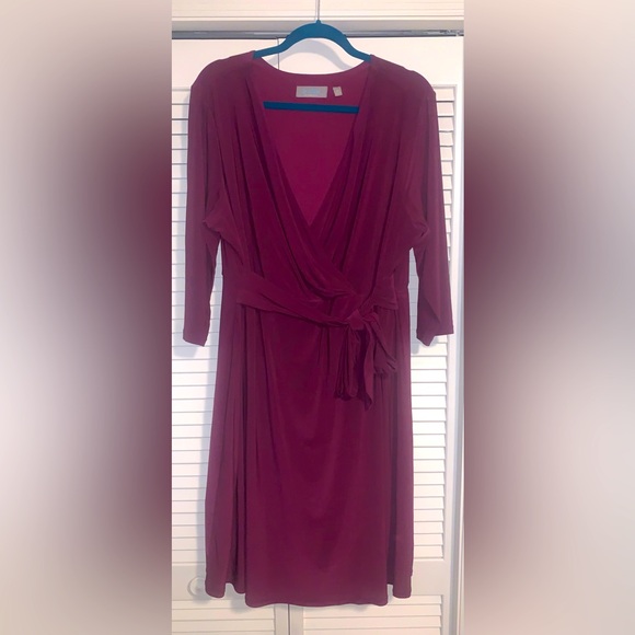 NY Collection Wrap Dress - Picture 2 of 4